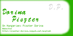 dorina piszter business card